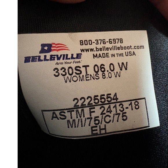 New NWT Belleville Brown 330 ST / Wet Weather Steel Toe Flight Boot - 8W - Picture 11 of 11